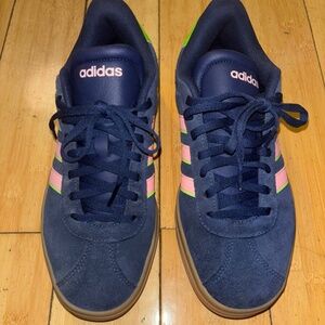 Adidas Gazelle Bold Platform Sneakers Navy Pink Green | Size 8
